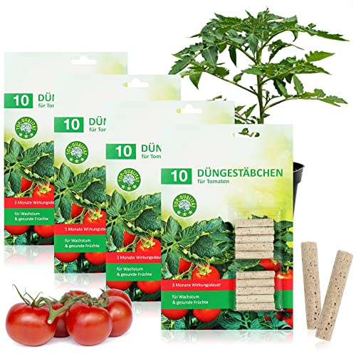 com-four® 40x Bâtonnets d'engrais pour tomates, Engrais équilibré