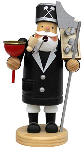 Räucherfigur Bergmann - mit Kerzenhalter! - Holz Handarbeit ca. 19 cm