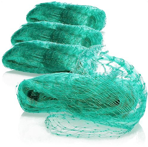 COM-FOUR® 4x rete di protezione per il giardino - copertura di protezione per aiuole, arbusti, alberi da frutto - per uccelli molto fine - 2 x 5 m ciascuna (04 pezzi - maglia extra fine)