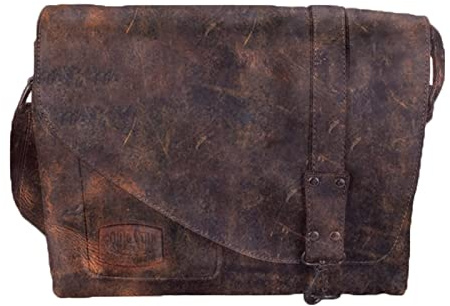 fixbag FB1147144 Umhängetasche MRS. Noel mit Klickfix Adapterplatte Fahrrad | Ledertasche mit Klickfix Lenker Adapter für Fahrrad, Schultertasche aus Echt Leder, Tasche ca. 26 x 32 x 10 cm, Braun