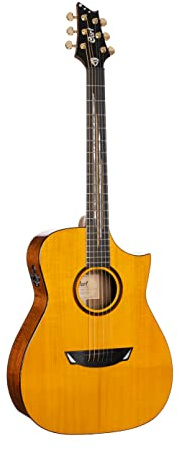 Cort LUXE II Frank Gambale Signature Elektroakustische Gitarre, naturfarben glänzend (+ Tasche)