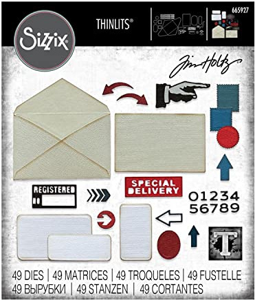 Sizzx Thinlits Die Set 48PK Postale by Tim Holtz | 665927 | Chapter 3 2022