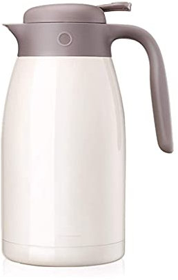 OQHAIR Cafetière INOX Isotherme, Coffret métal avec Couvercle étanche, Grande capacité, 2 litres