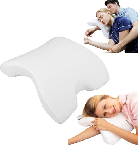 Topyond Almohada Cervical, Almohada para Parejas, Memory Foam Pillow para Aliviar El Dolor de Cuello, Forma de U Arco Neck Pillow, Almohada Viscoelastica para Dormir de Lado,Cojin Brazo(28.5X36.7cm)