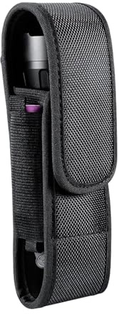 Taschenlampe Holster, Taschenlampen Tasche für Ausflüge, Nylon Taschenlampe Halter Abdeckung, Taktische Taschenlampenholster, Taschenlampen Schutz für Taschenlampen von 14cm bis 17cm(Schwarz)