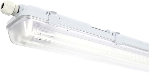 Proventa Feuchtraumleuchte mit LED-Röhren 60 cm 2x 7,5W neutralweiß IP65 G13