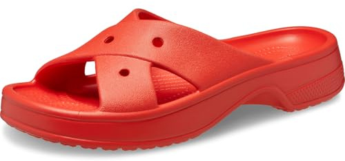 Crocs Damen Sandalen mit Kreuzriemen, Kirschrot, 41-42 EU