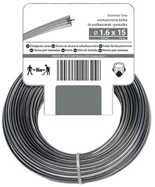 Trimmerschnur Sternprofil für Rasentrimmer & Freischneider – verstärkte Schneidschnur, Verschiedene Durchmesser (1,6–3,0 mm) & Längen (15–100 m)