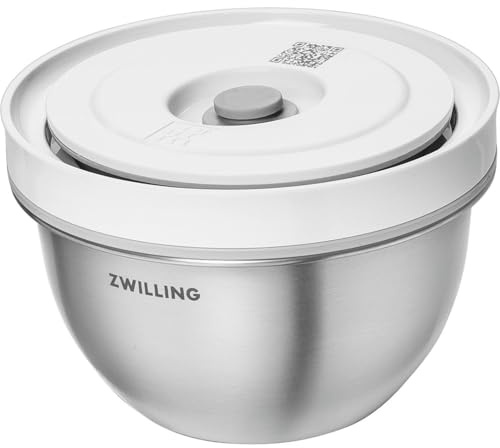 ZWILLING Fresh & Save Bowls Vakuumbehälter, S, 12 Zentimeter, Edelstahl, Metallic-Grau
