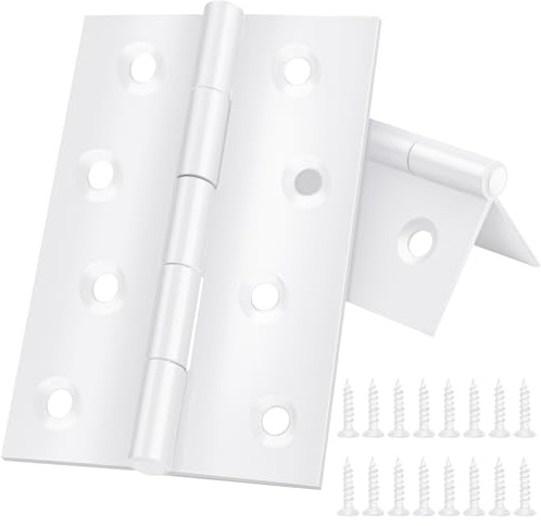 Jeboler Scharniere Klappbar 100mm × 70mm, 2Stk Türscharnier Edelstahl Weiß