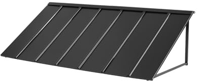 VEVOR Fixed Metal Awning 80 x 36 in, Window Awning Door Canopy, Stable Triangle Steel Frame Exterior Awnings Rain, and Snow Sunlight Protection for Door Entrance, Windows, Porches, Balconies