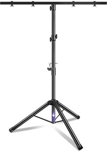 futrue-wolker Lichtstativ mit Quertraverse, 1m-2,5m Höhenverstellbare DJ lichtstativ für Bühnenbeleuchtung & Konzerbeleuchtung, für bis zu 4 DJ Licht