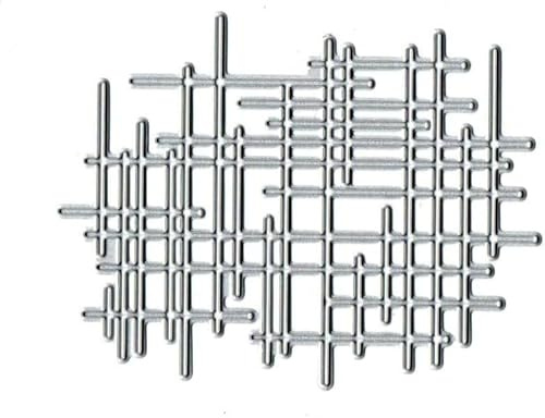 Silver Irregular Lines Metal Cutting Dies for Card Making, Paper Embossing Die-Cuts Sets, Stencils for Holiday Christmas Decoration，DIY Scrapbooking Photo Album Arts Crafts Templates,Scrapbooking