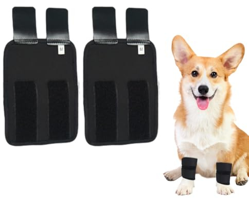 EIHI 2 Stück Karpalgelenk-Bandage für Hund,Ellenbogenbandage,Krallenschutz für Hunde,Hund Bein Joint Sleeve,für Arthrose,Bänder und Sehnenverletzungen - Größe M