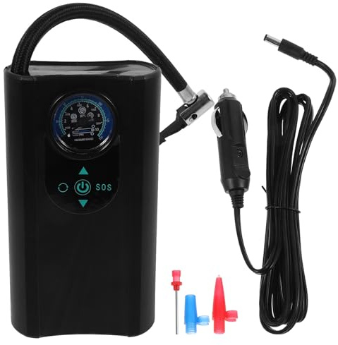 Parliky Portable Car Tire Inflator Air Compressor Electric Air Pump Compact Compressor for Car Tyres Black Lightweight for Vehicle Tire Inflation