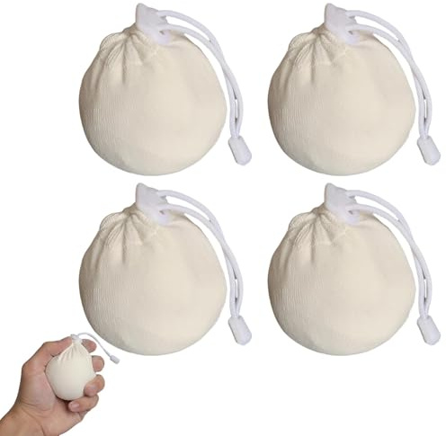 PjuQow 4 Boulderballs Chalk Für Klettern Und Pole Dance, 60g Chalkbag Zubehör Für Bouldern Und Training, Hochwertiges Magnesiumcarbonat Für Besseren Grip