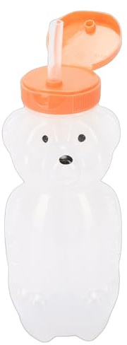 GOWENIC Confezione da 4 Bicchieri con Cannuccia a Forma di Orso, Bicchieri con Beccuccio Riutilizzabili a Tenuta Stagna da 230 Ml con Coperchio Ribaltabile, per Bevande a Base di Latte (coperchio