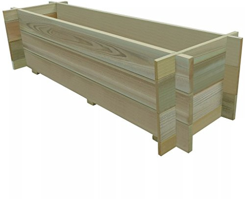 tidyard Pflanzkübel Pflanzgef??e Blumenkübel Blumentopf Garten Gemüse Blumen Hochbeet Blumenkasten Impr?gniert Kiefernholz 120 x 40 x 32 cm