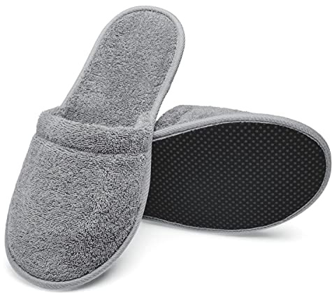 Arus Pantoufles Mules 2 Paire Chaussons de Bain Ultra-Légers, 38-42, Gris