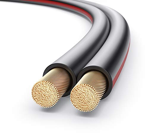 PureLink SP052-010 Cavo per altoparlanti 2x1,5 mm² (rame pieno 99,9% OFC, filo intrecciato da 0,20 mm) Cavo per altoparlanti Hi-Fi, 10 m, nero