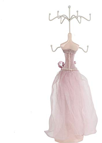 Schmuckaufbewahrung, Kettenständer Schmuck, Kleiderform Schmuckständer mit Prinzessin Kleid und Schuhen europäischer Dekorationsgegenstand für Ohrringe Halsketten Armbänder und Ringe