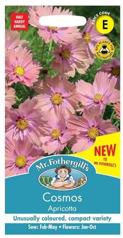 Mr Fothergill’s Cosmos Flower Seeds, Apricotta, Pink