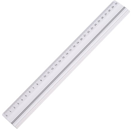 SPRINTIS Schneidelineal 30 cm, robustes Metall-Lineal mit Stahlkante und Anti-Rutsch-Gummieinlage, präzises Schneidewerkzeug für exakte Arbeiten
