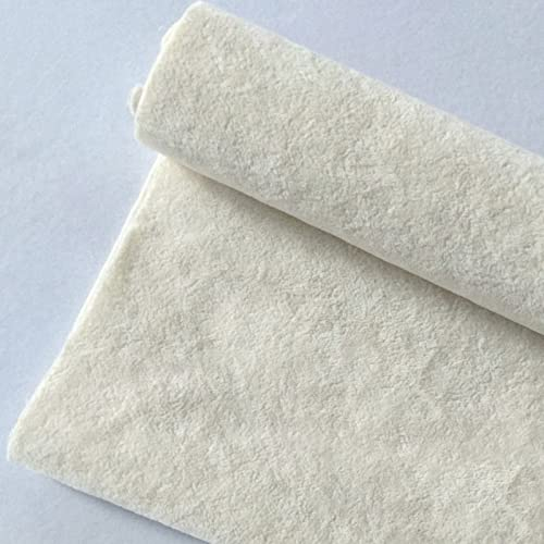 HARICSET 145 cm Breit Bastelfilz Selbstklebend Kinder Vliesstoff Stoff Filzplatten zum Filzuntersetzer Basteln Nähen DIY Patchwork(Size:1.45 * 2m,Color:Beige)
