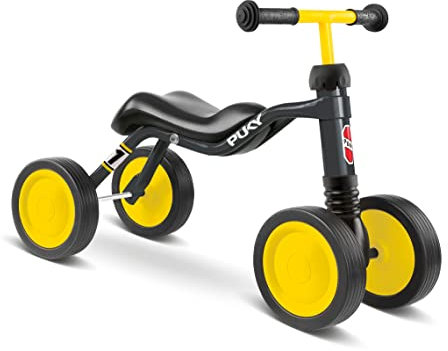 PUKY WUTSCH | Sicheres Rutschfahrzeug | Für Kleinkinder ab 1,5 Jahren | Mit Pendelachse | Sicherheitslenkergriffe | In- und Outdoor | Farbe Schwarz