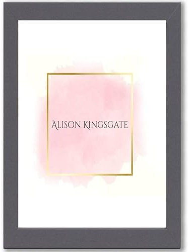 Alison Kingsgate 50 x 70 CM Dark Grey Photo Frame - Engineered Wood Picture Frame with Shatterproof Perspex Front - Ideal for Certificates & Artwork - Wall Hanging - Multiple Sizes & Colors Available