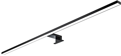 kalb | 80cm LED Badleuchte Badlampe Spiegellampe Spiegelleuchte 230V, schwarz (warmweiß)