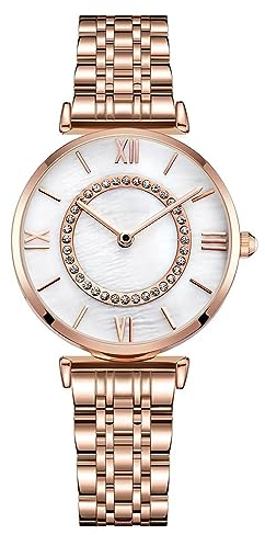 CIVO Ladies Watch Stainless Steel Analogue: Minimalist Waterproof Designer Watches Women Rose Gold Fashion Diamond Elegant Casual Wrist Watches