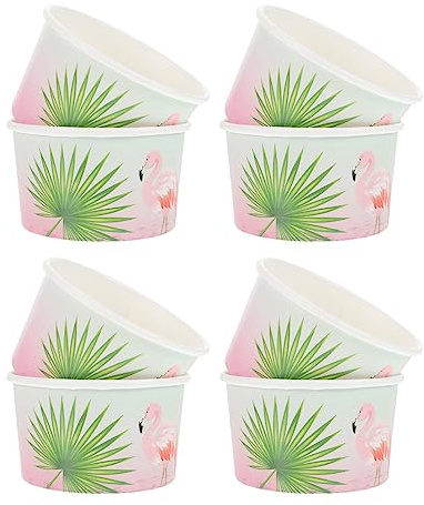 LALAFINA 8pièces Bols Papier Pour Glace Contenants Pratiques Pour Desserts Yaourts Et Mousse Pour Fêtes Et Activités Familiales