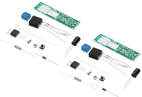 PATIKIL Trasformatore Aumento Alta Tensione Set 2 Set DC 3-5V Passo-Passo Alimentazione Modulo Arco Tensione Generatore Trasformatore per Esperimento Scientifico Nero