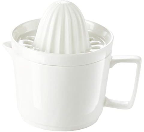 IMIKEYA Küche 1Stk manuelle Saftpresse drücken Manuelle citrus Manuelle hand entsafter Citrus reibahle Citrus entsafter Glas Entsafter Tasse Reibe Zitrone Orangensaftmaschine Keramik Weiß