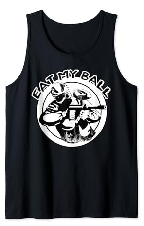 Paintball Paintballmarkierer, eat my ball, schwarz kugeln Tank Top