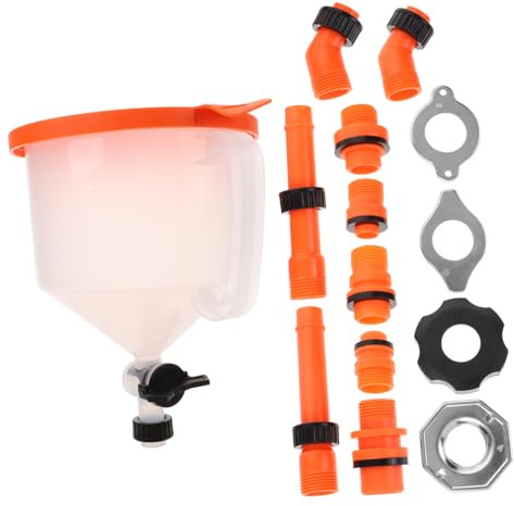 PartyKindom Kit De Embudos para Radiador y Color Naranja con Válvula Anti-derrame Compatible Modelos De Coches para Purga De Refrigerante