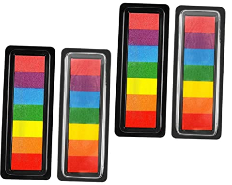 SEWACC Craft Ink Pad 4 Stück Gay Rainbow Aktivität Kind Finger Malerei Vielseitig Für Büro Handarbeit