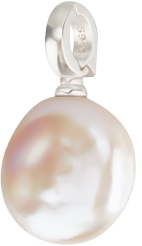 Beebeecraft 1 Scatola da 1 Pezzi di Perle d'Acqua Dolce Ciondoli di Perle Barocche Naturali con 925 perni in Argento Sterling per La Creazione di Gioielli con Bracciale e Collana