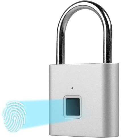 Cadenas Fingera, antihuellas dactilares, impermeables, carga USB, sin llave, para gimnasio, equipaje, almacenes, casilleros