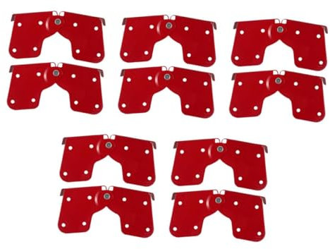 Klappleiter-Scharnier-Ersatz-Set, Eisen, rot, 10 Stück, Leitern für Dachboden und Trittleiter, Klappleiter-Teile, einfache Installation und langlebige Qualität