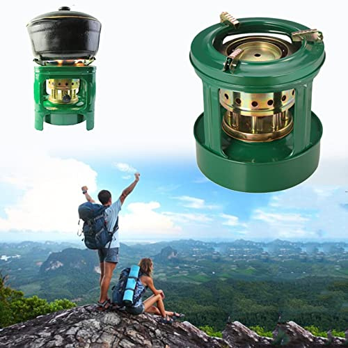 Chauffage Pétrole, Chauffage Rechaud Camping, Mini Poêle à Pétrole, Portable Poele au Kerosene 8 Mèches Réchauffeur à Pétrole pour Cuisson et Chauffage 2-3 Personnes