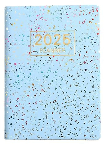 Taschenkalender 2025 klein – Neues schlankes Notizbuch 2025, elegante schlanke Hardcover-Notizbücher, englischer Planer 2025 A7, wöchentliches Monatsnotizbuch, täglicher To-Do-Listenplaner für Tagespl