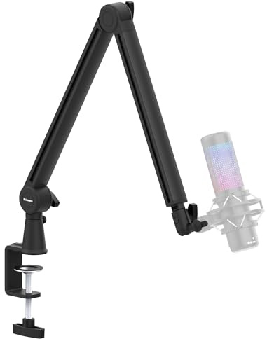 Mic Arm, Premium Microphone Boom Arm with Cable Management, 360°Rotatable Boom Arm, Mic Boom Arm for Streaming, Gaming, Podcasts, Home Office, Recording