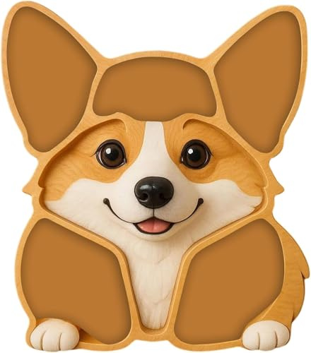 Plateau de charcuterie thème Chien, Plateaux à goûter en Bois Originaux, Plateau décoratif pour Fromage et Viande, idéal pour Un Anniversaire, Une Pendaison de crémaillère ou Une fête.