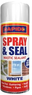Neel Saanjh White Mastic Sealant S-p-r-a-y, Instant Waterproof Leak Fix for Roofs, Gutters, Pipes, Windows & Soil, Flexible Sealant for Cracks & Leaks, Easy & Seal Application. (1 Pcs, 300ml)