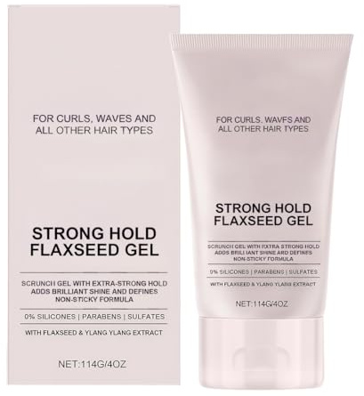 LAKPYN 2 Stück Strong Hold Flaxseed Gel,Extra Starkes Scrunch-Gel für Definierte Locken,Langanhaltender Halt & Natürlicher Glanz,Curly Method Geeignet – 228g