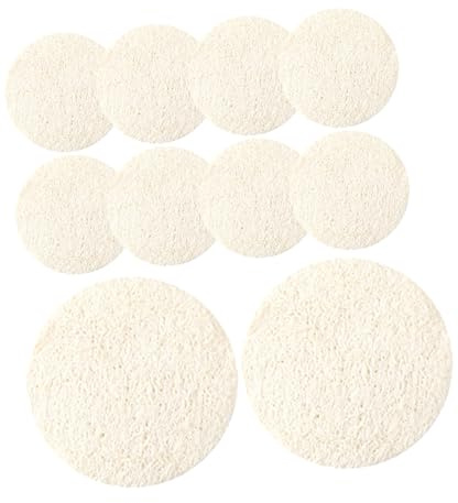 Alipis 10 Stück Gesichtsschwamm aus Natürlicher Luffa Peeling Gesichtsreinigung und Ölentfernung Multifunktional für Tägliche Hautpflege und Sensible Hauttypen Geeignet