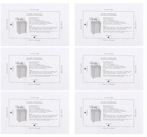 UTHCLO Olio Lubrificante per Lame Distruggidocumenti 12 Pezzi Portatile Carta Lubrificante per Prestazioni Ottimali in Ufficio e Scuola