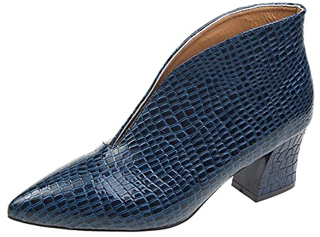 Generisch Bottines à plateforme en cuir pour femme, bottines Chelsea pour femme, bottines en cuir, bottes à tige large, bottines pour loisirs, mariage, fête